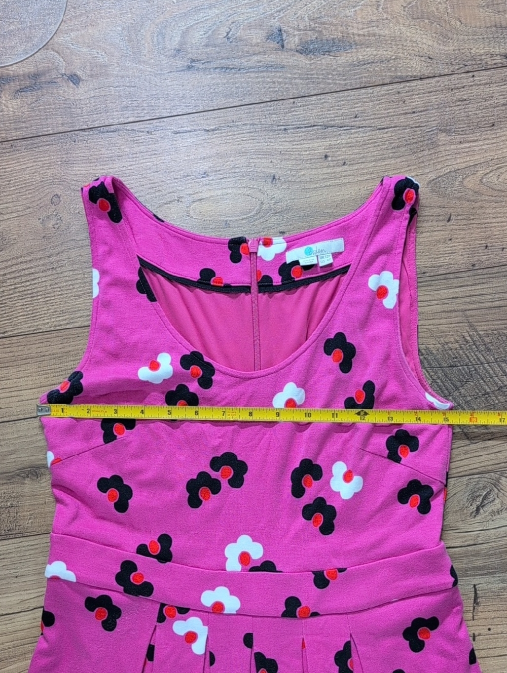 Boden Joanna Ponte Dress, Pink With Daisies, Sleeveless Summer Size 8P - Picture 7 of 11